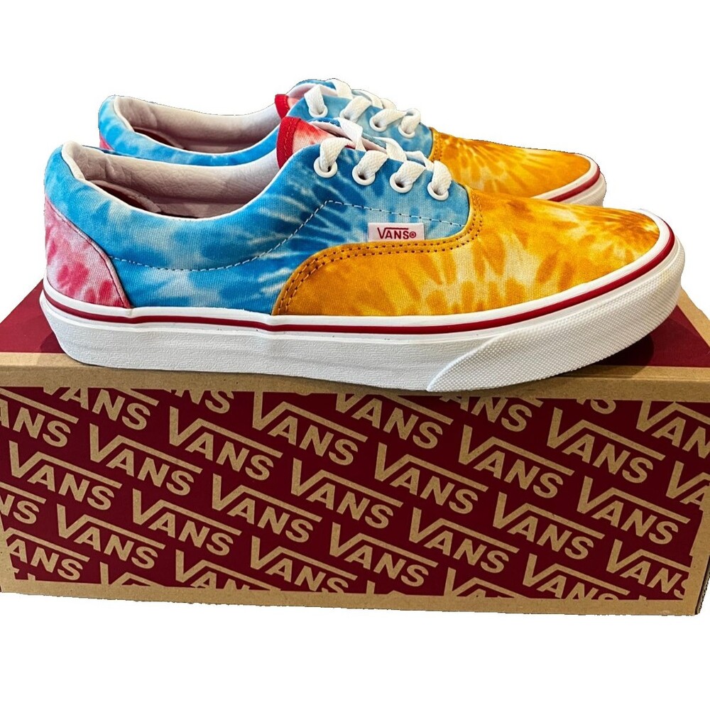 VANS Era Skate Shoe Sneaker Size 6 Women Tie Dye Multi Color With Box